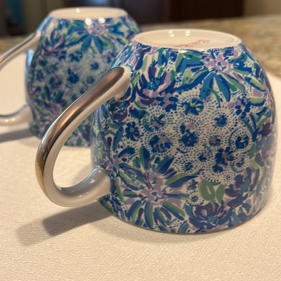 Lilly Pulitzer Gold Handle Ceramic Coffee Cups - Picture 4 of 6